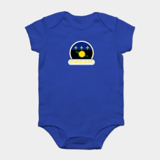 Guadeloupe Country Badge - Guadeloupe Flag Baby Bodysuit